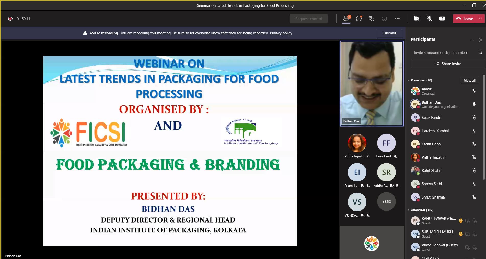 Seminar on Latest Trends in Packaging for Food Processing